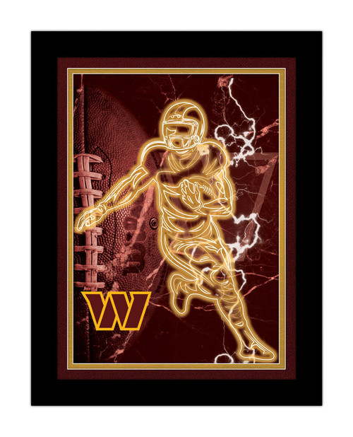 Washington Commanders Neon Player Framed 12" x 16" Sign