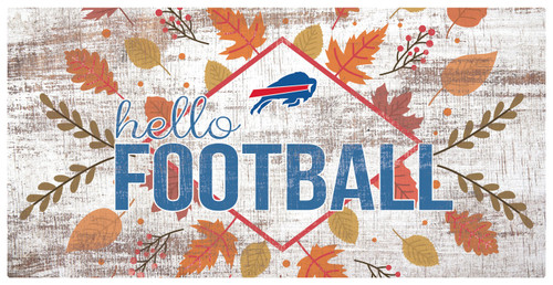 Buffalo Bills Hello Football 6" x 12" Wall Art