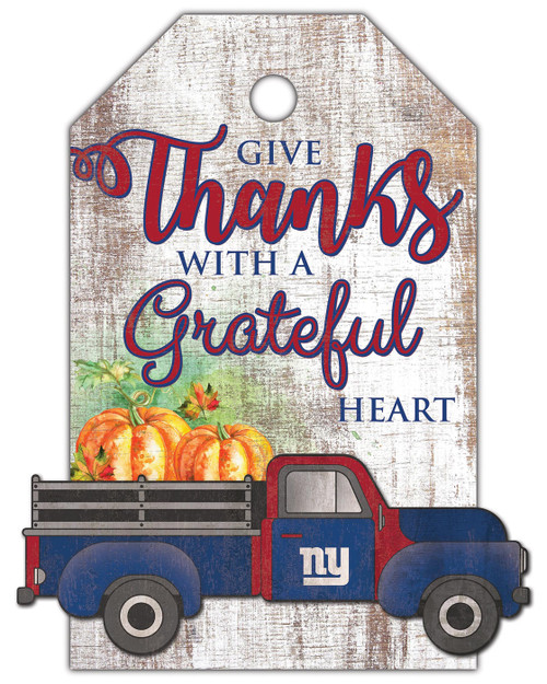 New York Giants Gift Tag and Truck 11" x 19" Sign