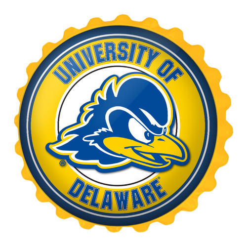 Delaware Blue Hens Bottle Cap Wall Sign