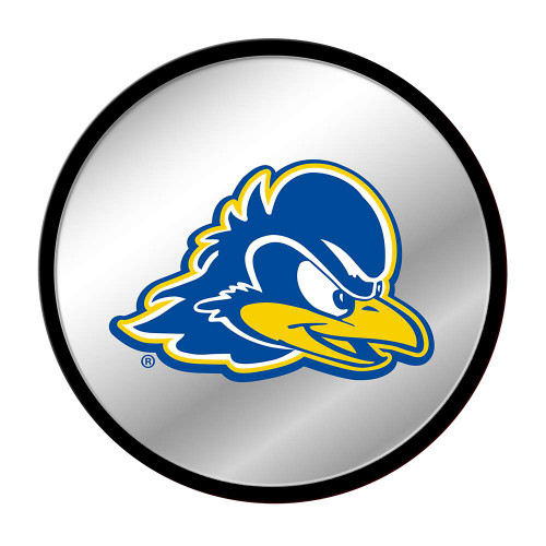 Delaware Blue Hens Modern Disc Mirrored Wall Sign