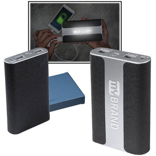 Leeman Light-Up-Your-Logo Custom Power Bank - UL Certified