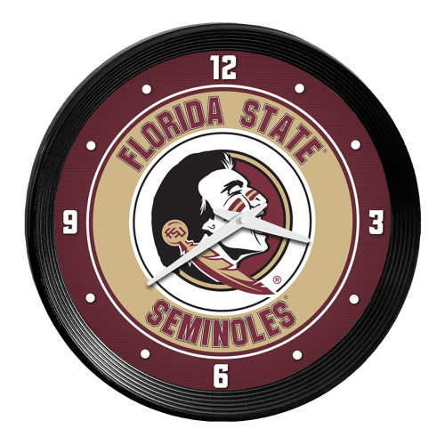 Florida State Seminoles Ribbed Frame Wall Clock