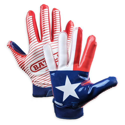【M】BATTLE Clown Cloaked GLOVE アメフト グローブ Battle Sports Clown Cloaked Adult Football Receiver Gloves