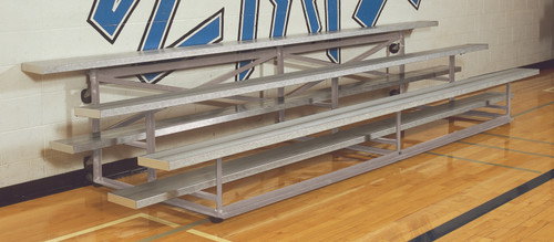 Bison All Aluminum Easy Store 7.5' Indoor Bleachers - 4 Tier
