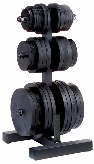 Body Solid WT46 Olympic Plate Tree and Bar Holder