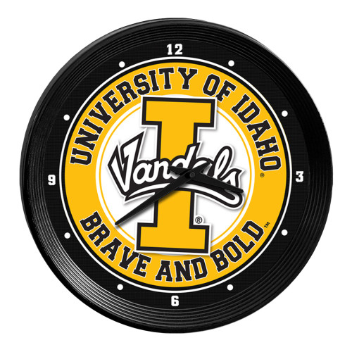 Idaho Vandals Ribbed Frame Wall Clock