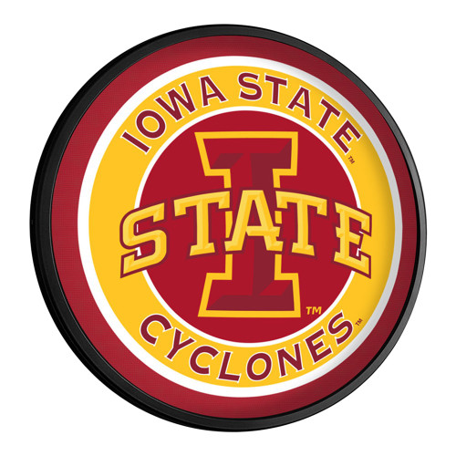 Iowa State Cyclones Round Slimline Lighted Wall Sign