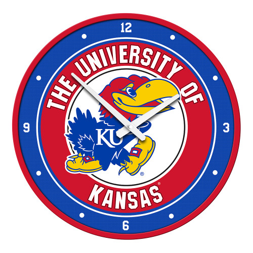 Kansas Jayhawks Modern Disc Wall Clock