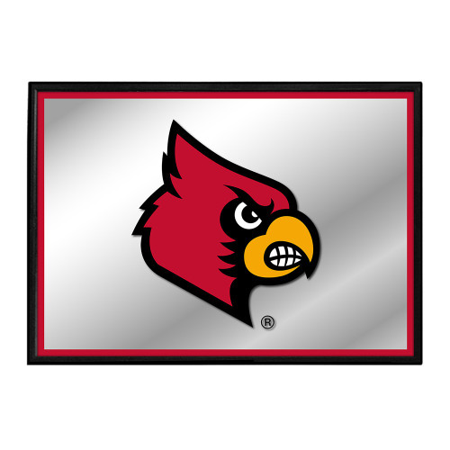 Louisville Cardinals Horizontal Framed Mirrored Wall Sign