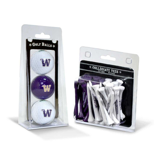 Washington Huskies Golf Ball & Tee Pack