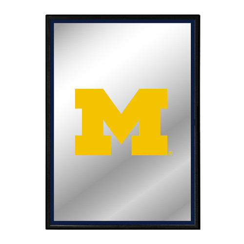 Michigan Wolverines Vertical Framed Mirrored Wall Sign
