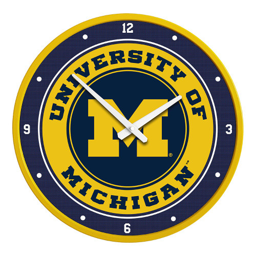 Michigan Wolverines Modern Disc Wall Clock
