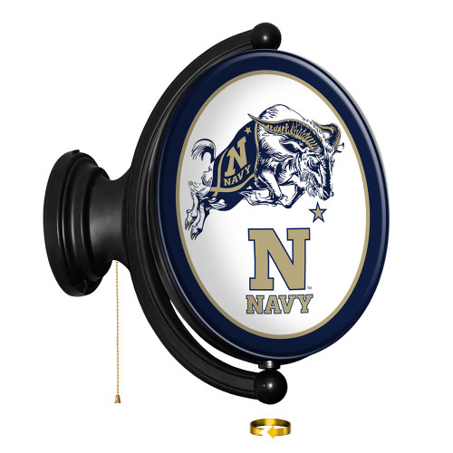 Navy Midshipmen Oval Rotating Lighted Wall Sign