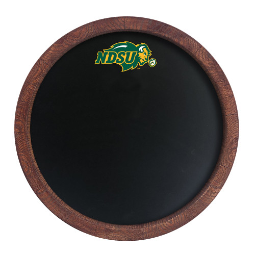 North Dakota State Bison Chalkboard ""Faux"" Barrel Top Sign