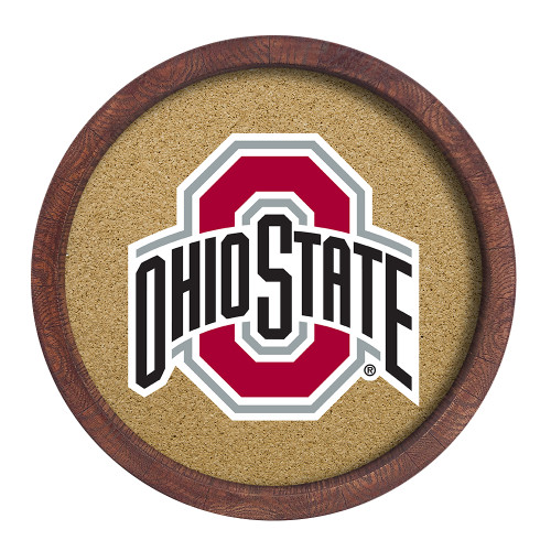 Ohio State Buckeyes "Faux" Barrel Framed Cork Board