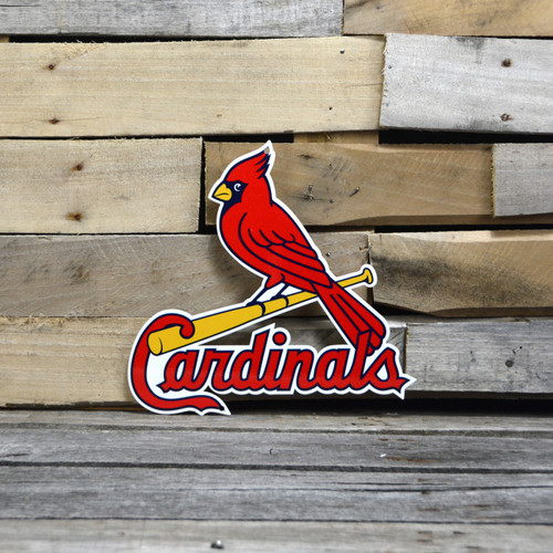 St. Louis Cardinals - Vintage 2 Birds on Bat 12 Spirit Size Steel Laser  Cut Sign