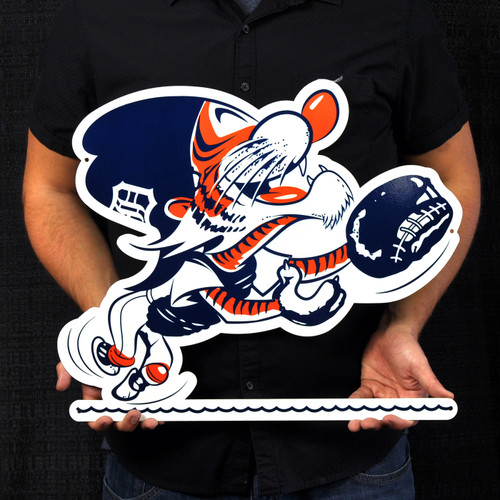 Detroit Tigers Vintage Kitty 12 Steel Sign