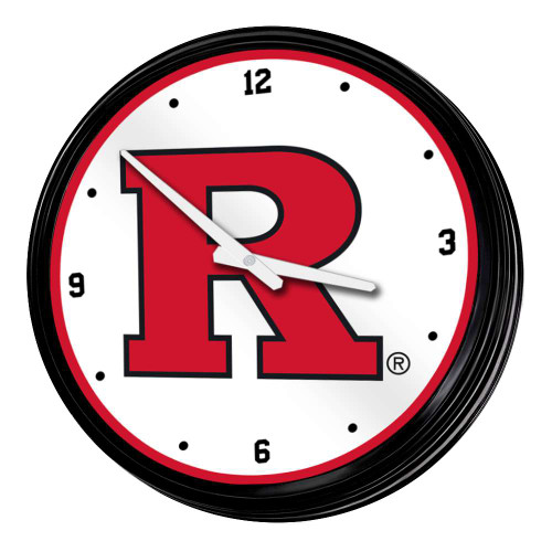 Rutgers Scarlet Knights Retro Lighted Wall Clock