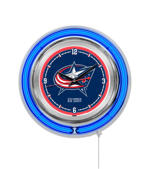 Columbus Blue Jackets Neon Clock