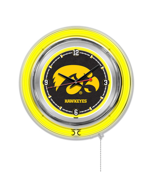 Iowa Hawkeyes Neon Clock