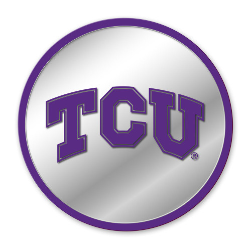 Texas Christian Horned Frogs Modern Disc Mirrored Wall Sign