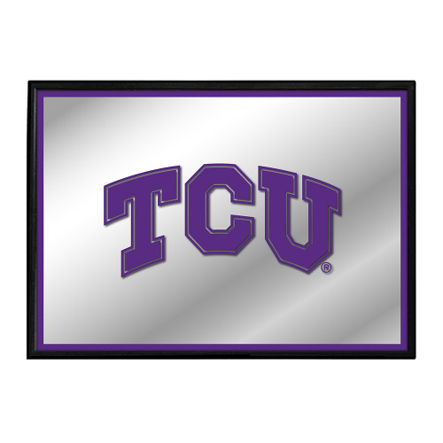 Texas Christian Horned Frogs Horizontal Framed Mirrored Wall Sign