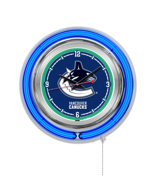 Vancouver Canucks Neon Clock