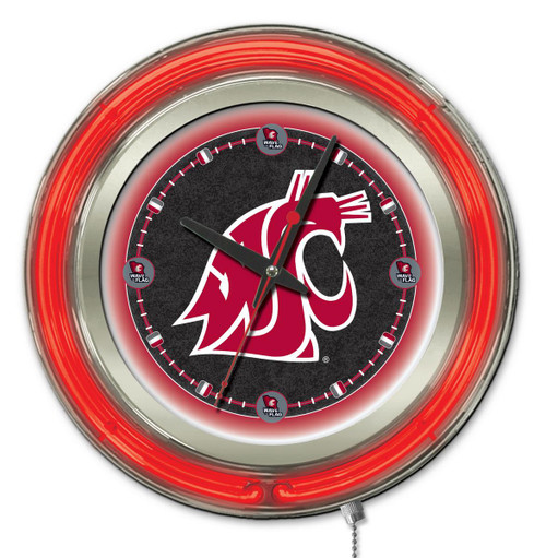Washington State Cougars Neon Clock