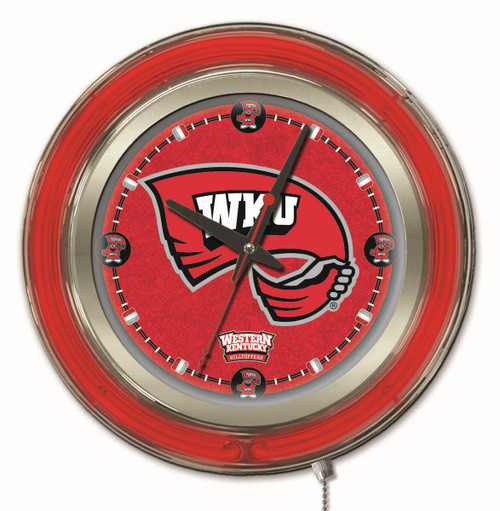Western Kentucky Hilltoppers Neon Clock