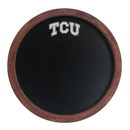 Texas Christian Horned Frogs Chalkboard ""Faux"" Barrel Top Sign