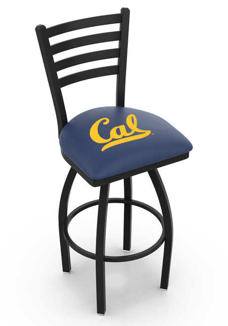 California Golden Bears Swivel Bar Stool with Ladder Style Back