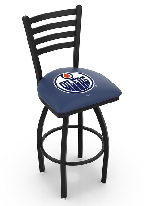 Edmonton Oilers Swivel Bar Stool with Ladder Style Back