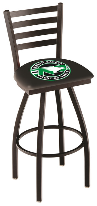 University of North Dakota Swivel Bar Stool with Ladder Style Back