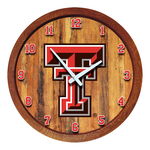 Texas Tech Red Raiders "Faux" Barrel Top Wall Clock