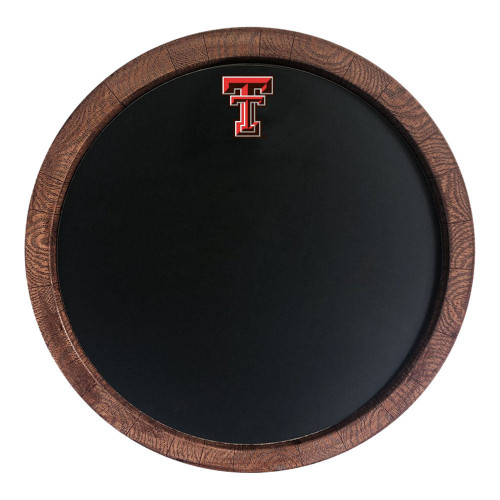 Texas Tech Red Raiders Chalkboard ""Faux"" Barrel Top Sign