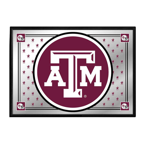 Texas A&M Aggies Horizontal Framed Mirrored Wall Sign