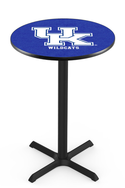 Kentucky Wildcats "UK" Black Bar Table with Cross Base