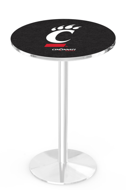 Cincinnati Bearcats Chrome Pub Table with Round Base