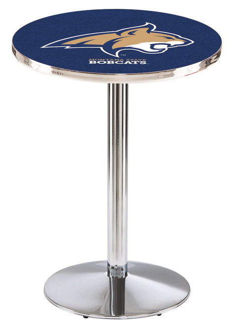 Montana State Bobcats Chrome Pub Table with Round Base