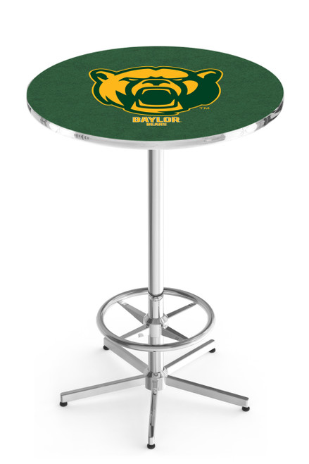 Baylor Bears Chrome Bar Table with Foot Ring