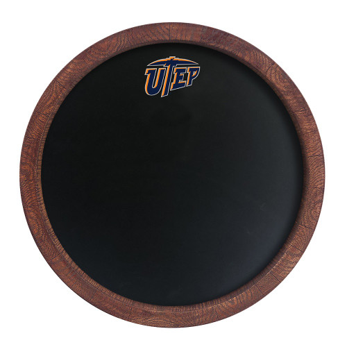 UTEP Miners Chalkboard ""Faux"" Barrel Top Sign