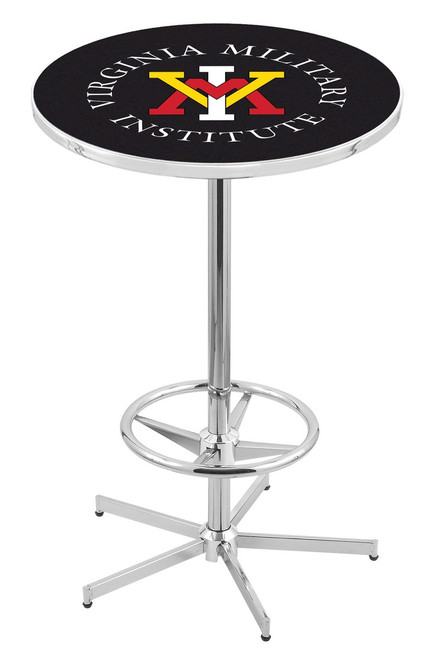 Virginia Military Institute Keydets Chrome Bar Table with Foot Ring