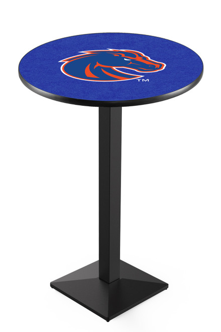 Boise State Broncos Black Wrinkle Pub Table with Square Base