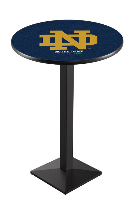 Notre Dame Fighting Irish "ND" Black Pub Table with Square Base