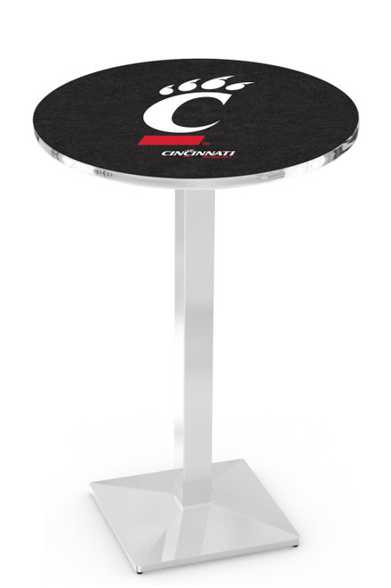 Cincinnati Bearcats Chrome Bar Table with Square Base