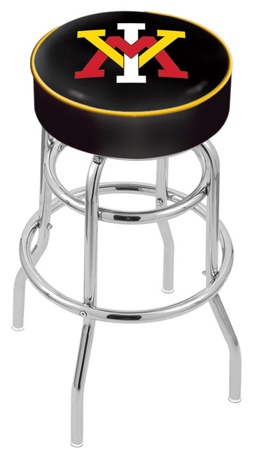 Virginia Military Institute Keydets Double-Ring Chrome Base Swivel Bar Stool