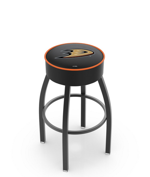 Anaheim Ducks Black Base Swivel Bar Stool