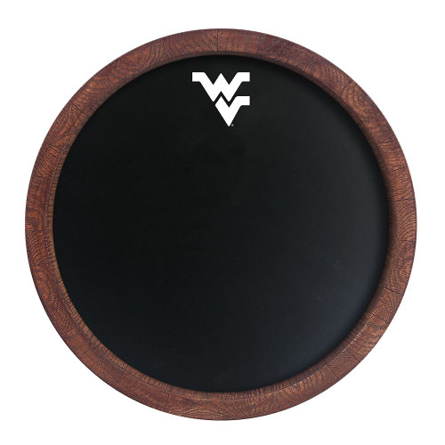 West Virginia Mountaineers Chalkboard ""Faux"" Barrel Top Sign