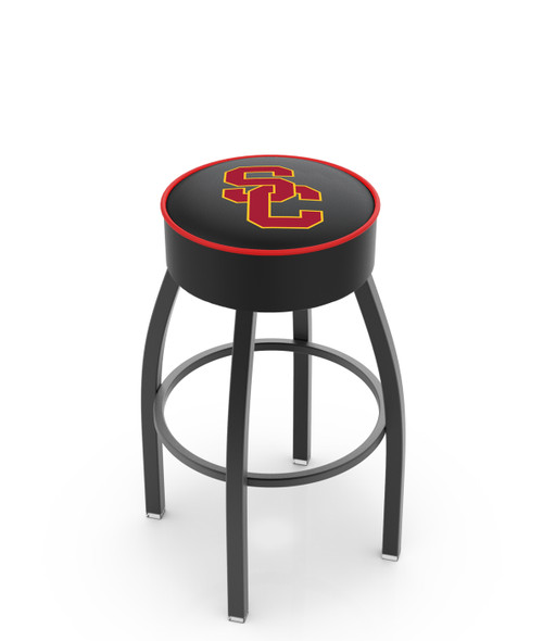 USC Trojans Black Base Swivel Bar Stool